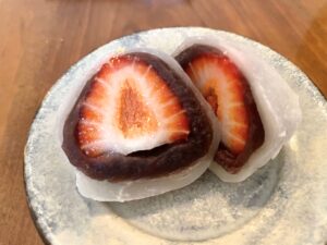 今日の献立、いちご大福