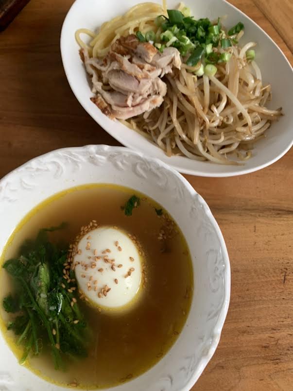 献立日記「辻飯！骨付き鳥もも肉を買って、そこからのつけ麺大魔王なのであった」