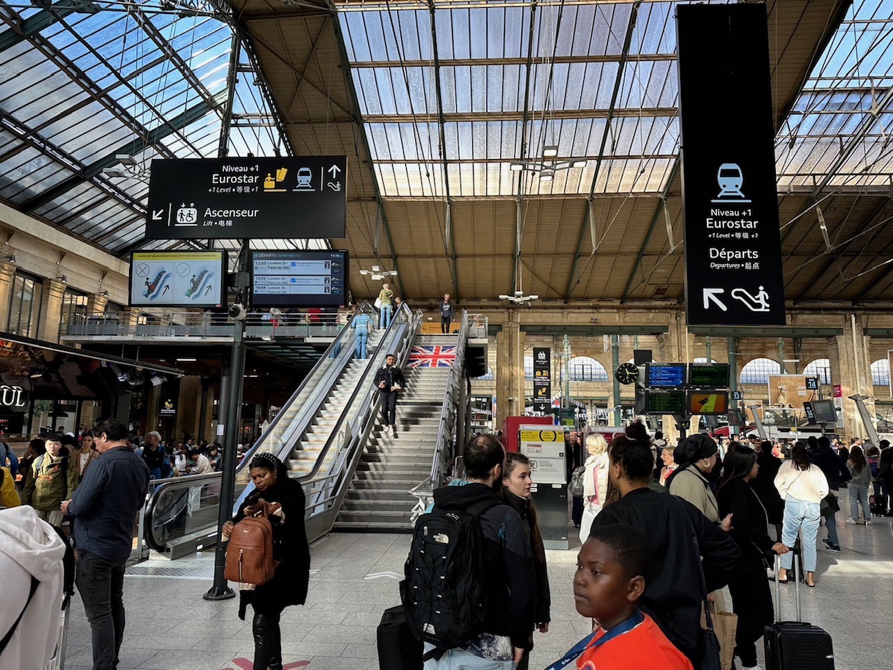 滞英日記「パリ北駅から、ロンドン・セントパンクラス駅へのユーロスター旅」