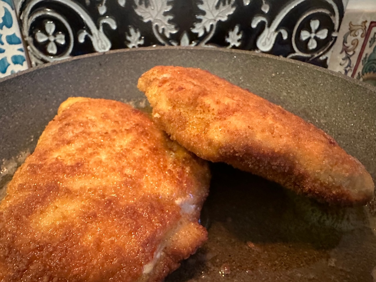 今日の献立、コルドンブルー&バジルソースのペンネ