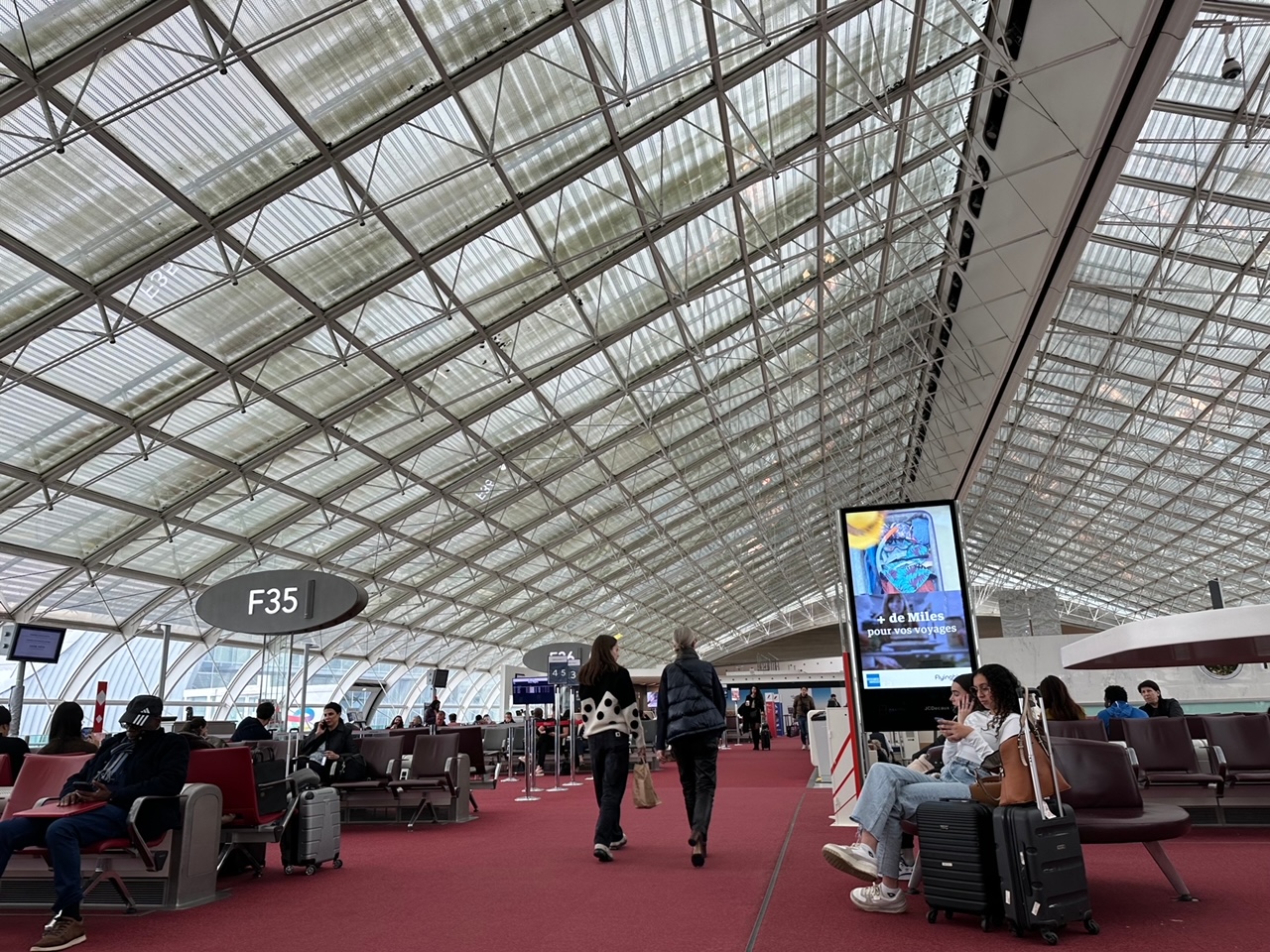 滞仏日記「さんちゃん、空港で大脱走！おおお、おめーどこへ行くだァ～」