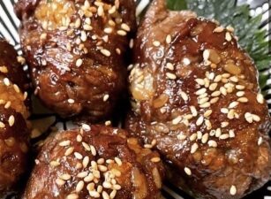 父ちゃんの料理教室「前回大人気だった、肉巻きおにぎり、のレシピです！！！！」