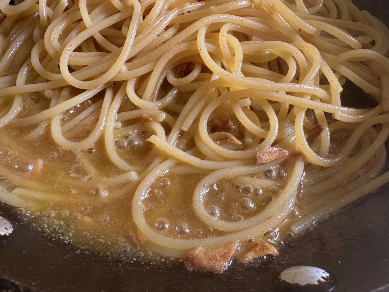 大好物のからすみを野田さんにもらったので、カラスミのパスタ！