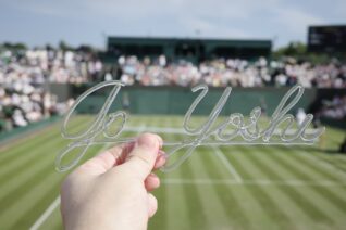 ウィンブルドン世界大会にて、 2つの緑色を混ぜることに挑戦