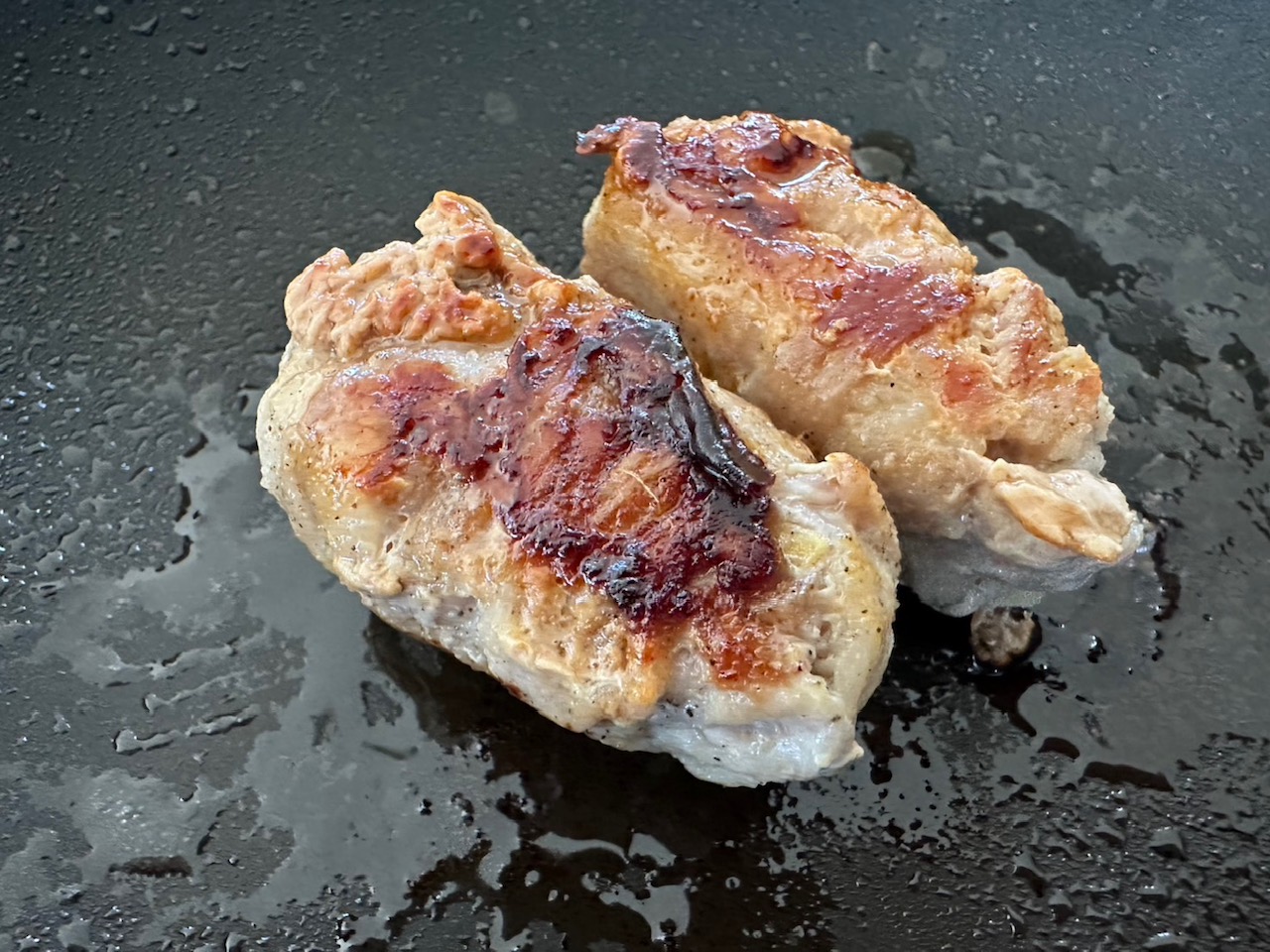 今日の献立、豚肉の生姜巻き