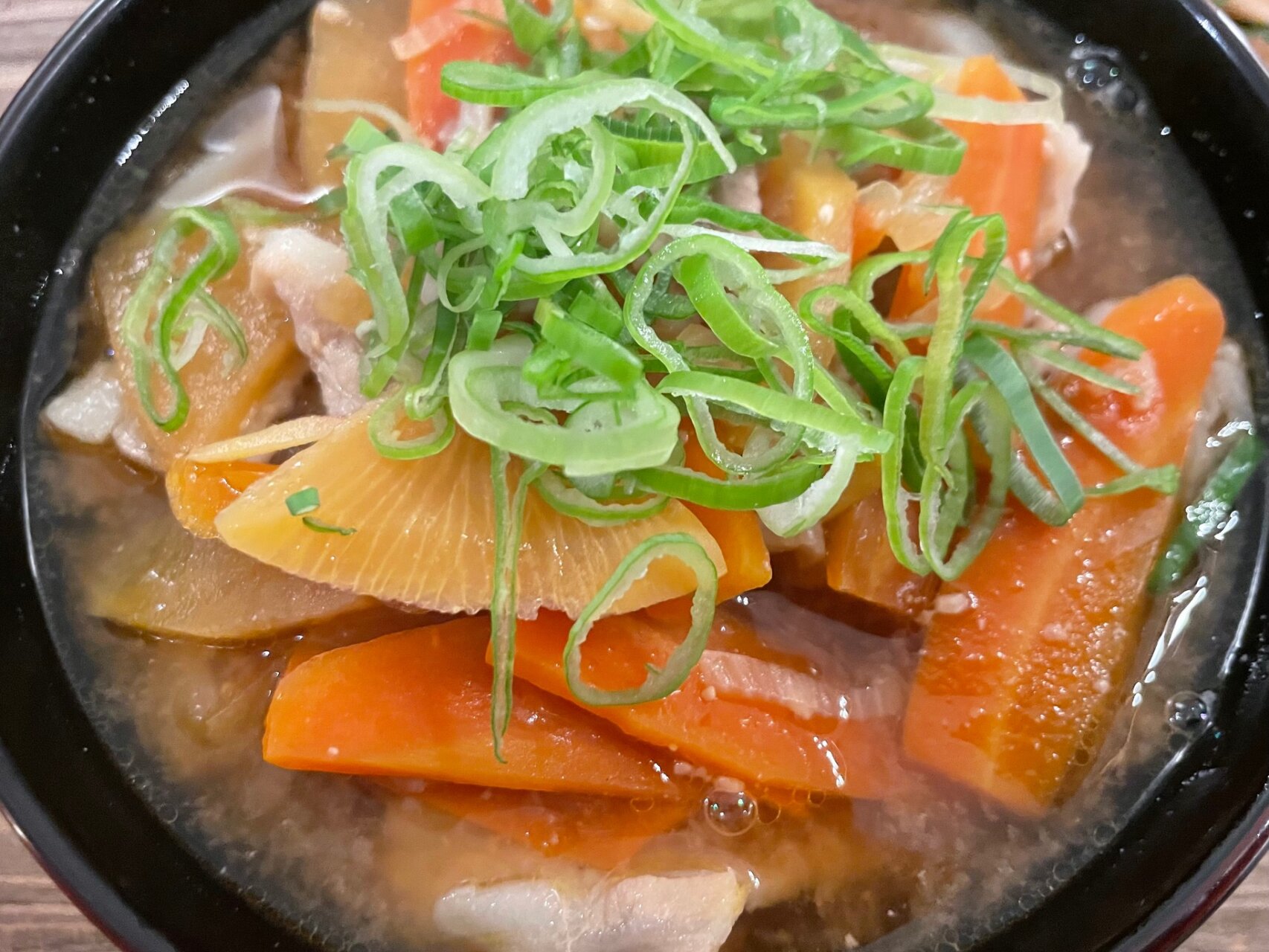 何食べているの～、父ちゃんのパリ飯（豚汁うどん）