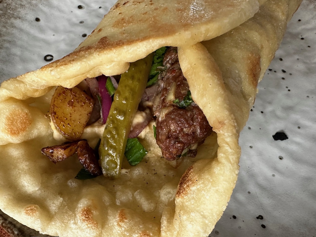 今日の献立、ケフタ・サンド