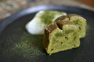 今日の献立、抹茶のパウンドケーキ