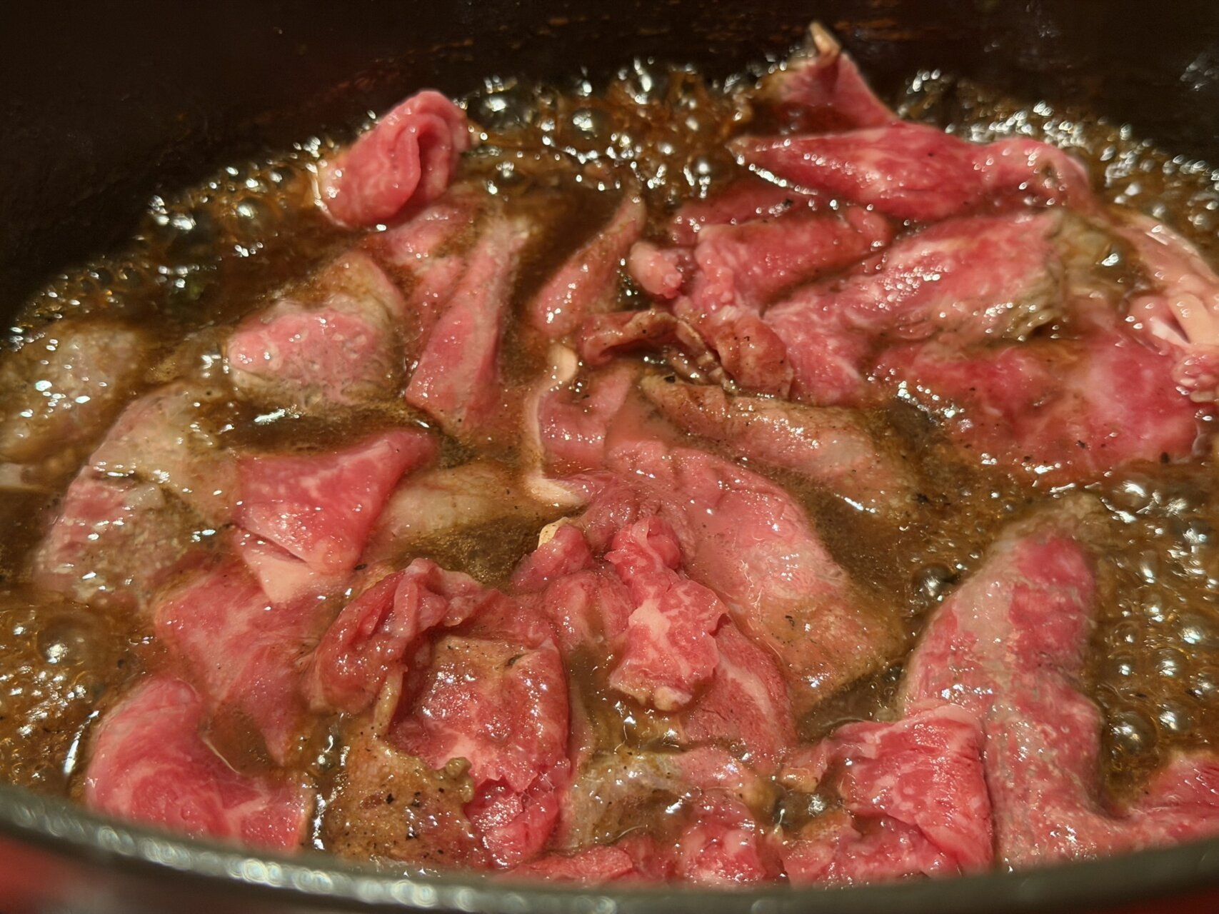 毎日が勝負飯、「黄金すき焼き」