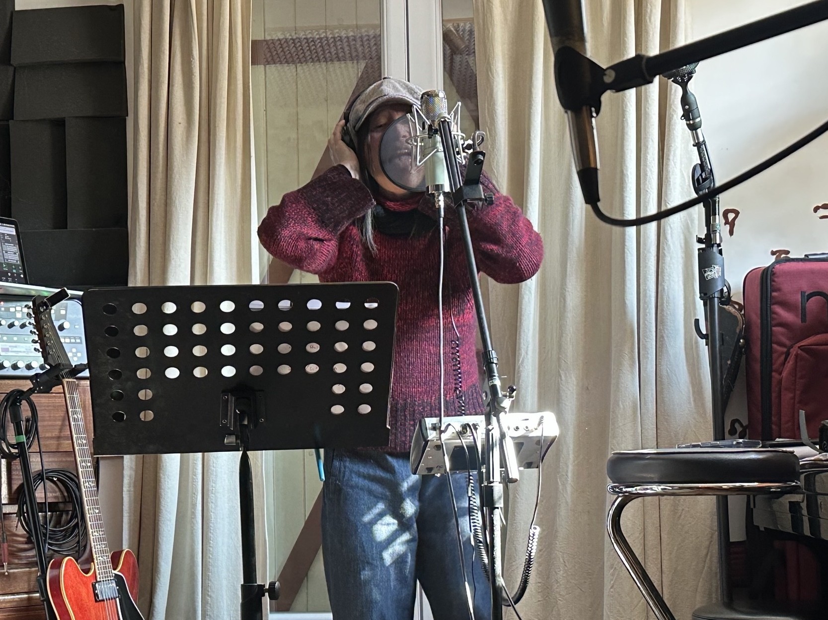 フランスバンドのレコーディングで歌ってきたよ