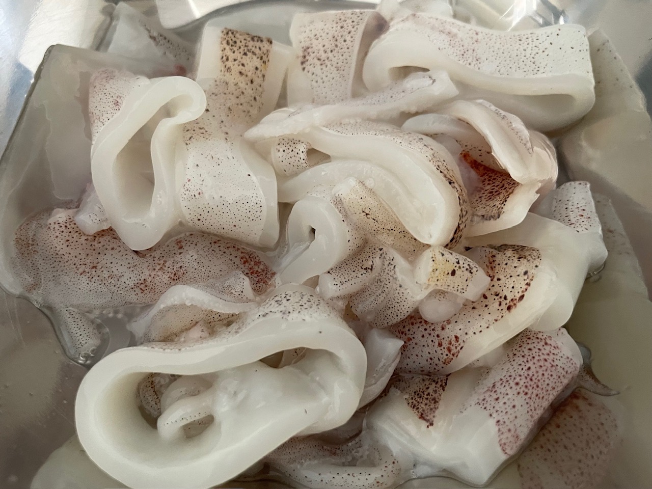 毎日が勝負飯、「おさらい、イカ&トマト煮込み麺」
