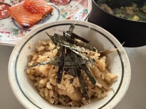 毎日が勝負飯、「とりごぼうご飯」