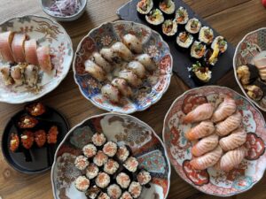 毎日が勝負飯、「寿司パーティ」