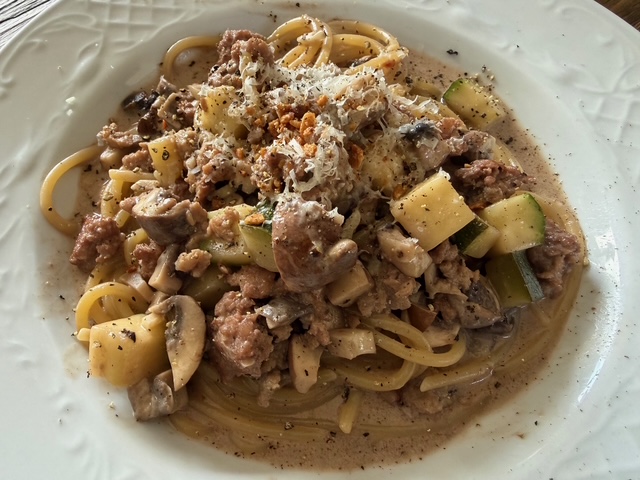 毎日が勝負飯、「ブラウンマッシュルームのパスタ」