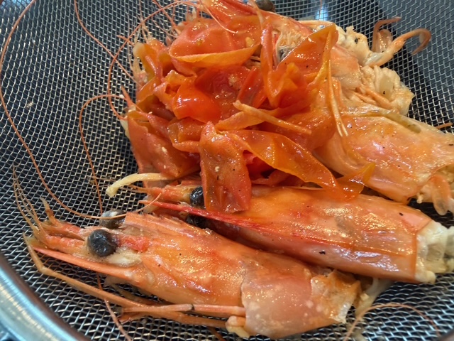 父ちゃんの普段着飯、「元祖有頭海老のパスタ」