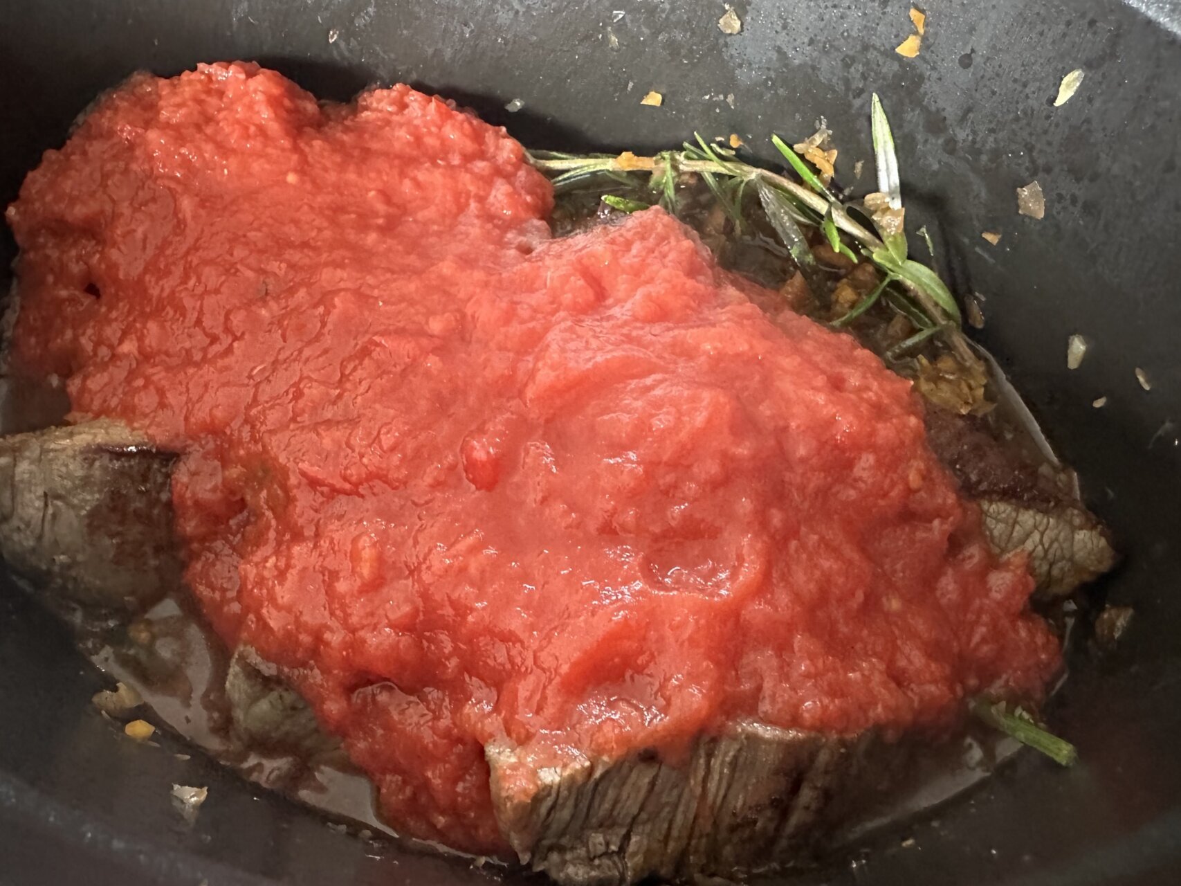 父ちゃんの普段着飯、「イタリア風トマト煮込みからのナポリタン」