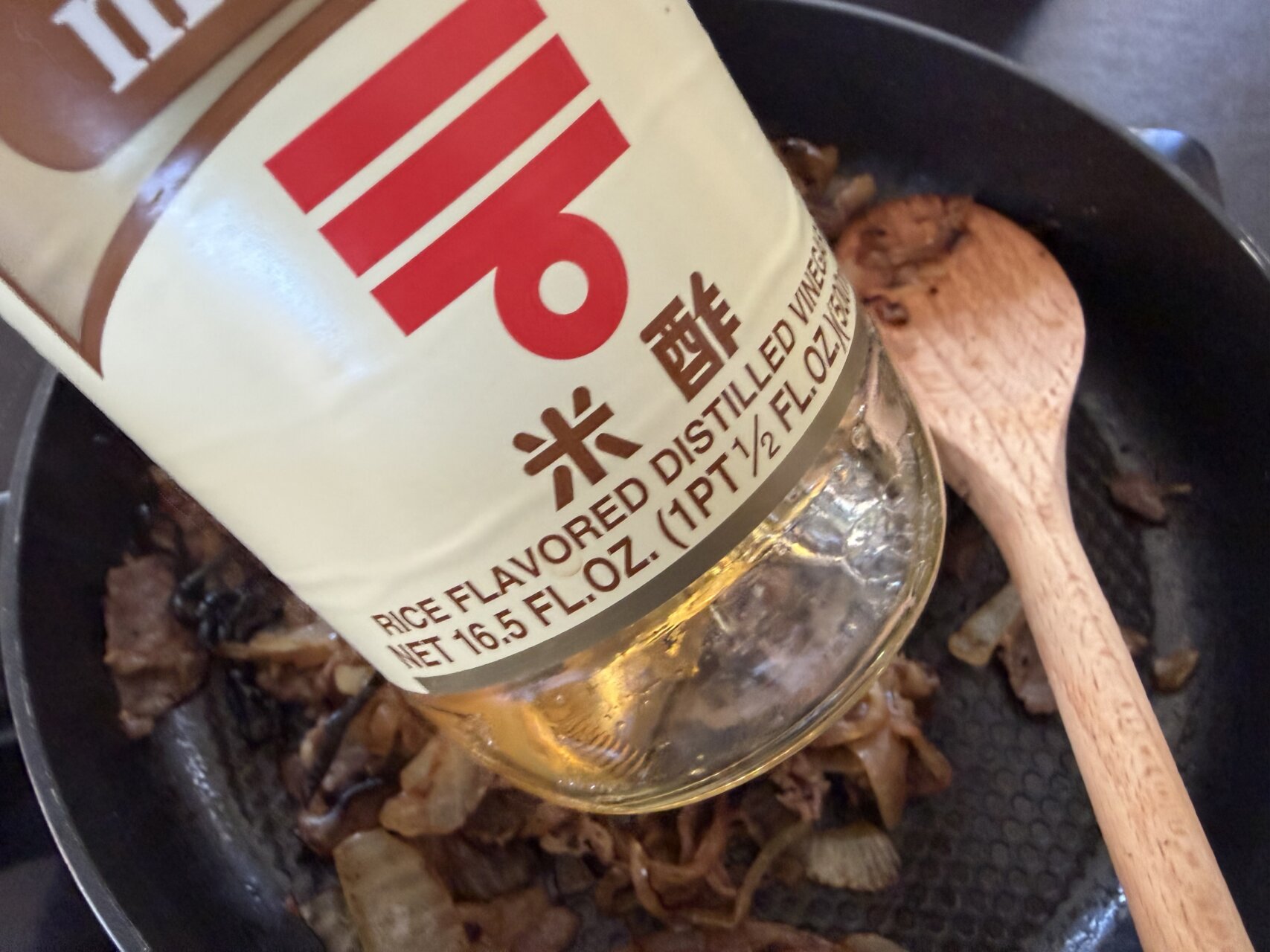 父ちゃんの普段着飯、「牛肉の甘酢パスタ」