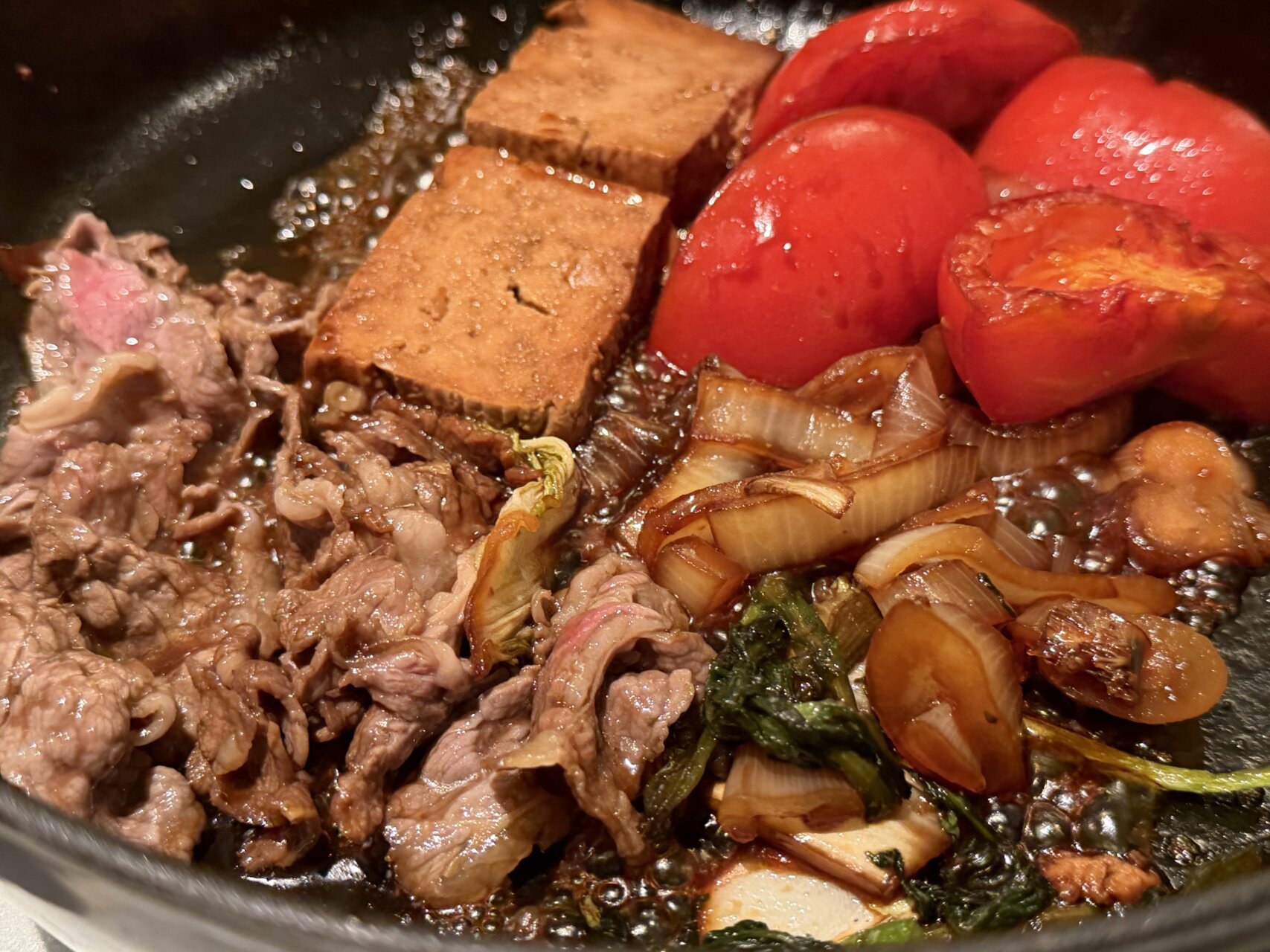 父ちゃんの普段着飯、「牛肉の甘酢パスタ」
