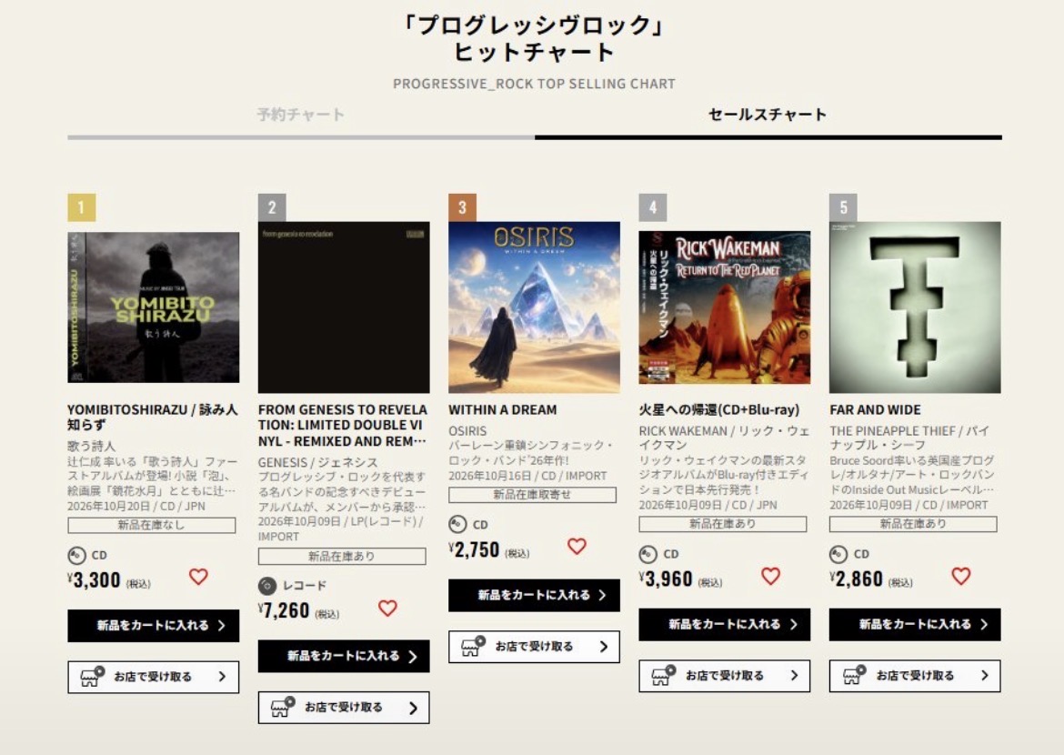 快挙、「歌う詩人」ディスクユニオンで一位になったよ！